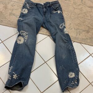 White House Black Market Denim with Embroidery